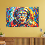 TOILE CHIMPANZÉ QUITTANT LA TERRE (Insitu(Salon))