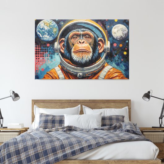TOILE CHIMPANZEE IN SPACE-15 (Insitu(Chambre))