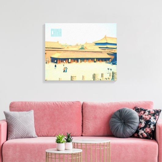 Toile Chine Cité interdite voyage vintage (Insitu(Salon))