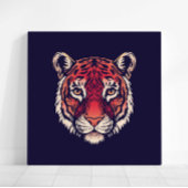 Toile Chinese Zodiac Tiger Wall Art Print Japandi Decor