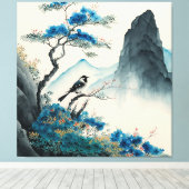 Toile Chinois aquarelle paysage de peinture à la brosse (Insitu (Plancher de Bois))