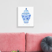 Toile Chinoiserie Aquarelle Ginger Jar (Insitu(Salon))