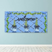 Toile Chinoiserie Blue Ginger Jars Topiary (Insitu (Plancher de Bois))