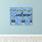Toile Chinoiserie Blue Ginger Jars Topiary (Insitu (Plancher de Bois))