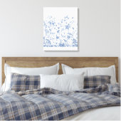 Toile Chinoiserie classique bleue et blanche (Insitu(Chambre))
