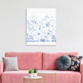 Toile Chinoiserie classique bleue et blanche (Insitu(Salon))