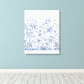 Toile Chinoiserie classique bleue et blanche (Insitu (Plancher de Bois))