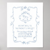 Toile Chinoiserie Hoe groot is haar buik Poster (Voorkant)