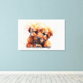 Toile Chiot aquarelle (Insitu (Plancher de Bois))