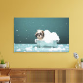 Toile Chiot dans le bain de mousse (Insitu(Salon))