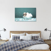 Toile Chiot dans le bain de mousse (Insitu(Chambre))