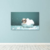 Toile Chiot dans le bain de mousse (Insitu (Plancher de Bois))