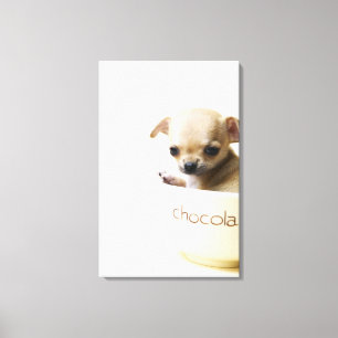 Toile Chiot de chiwawa dans la cuvette (cultivée)