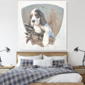 Toile Chiot de Setter anglais avec fusil de chasse class (Insitu(Chambre))