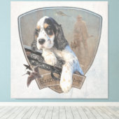 Toile Chiot de Setter anglais avec fusil de chasse class (Insitu (Plancher de Bois))