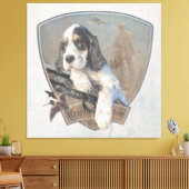 Toile Chiot de Setter anglais avec fusil de chasse class (Insitu(Salon))