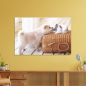 Toile Chiot et lapin (Insitu(Salon))