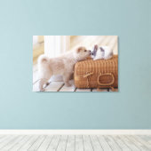 Toile Chiot et lapin (Insitu (Plancher de Bois))