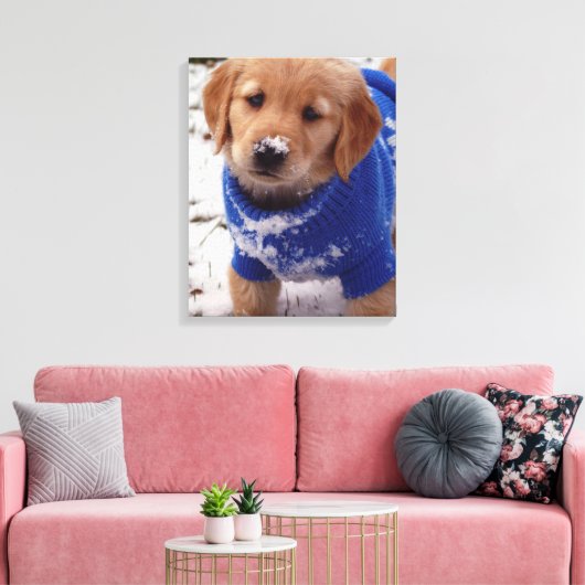 Toile Chiot Golden Retriever (Insitu(Salon))