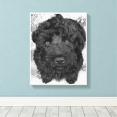 Toile Chiot russe Terrier noir (Insitu (Plancher de Bois))