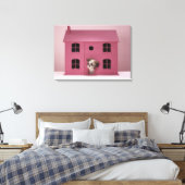 Toile Chiot sortant de la maison de poupée (Insitu(Chambre))
