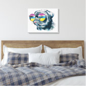 Toile Chiot Tropical Aquarelle (Insitu(Chambre))