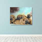 Toile Chiots de pois de Cute Shar (Insitu (Plancher de Bois))