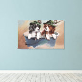 Toile Chiots en Casquette avec tuyaux (Insitu (Plancher de Bois))