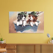 Toile Chiots en Casquette avec tuyaux (Insitu(Salon))