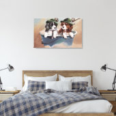 Toile Chiots en Casquette avec tuyaux (Insitu(Chambre))