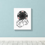 Toile Chip & Dice pour Poker (Insitu (Plancher de Bois))