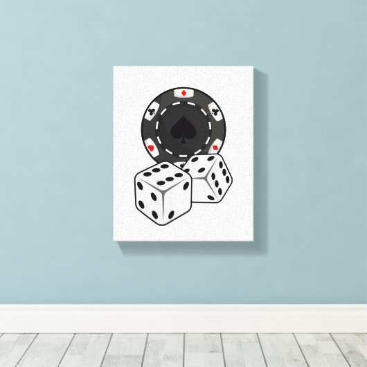 Toile Chip & Dice pour Poker (Insitu (Plancher de Bois))