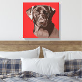 Toile Chocolat Brown Labrador (Insitu(Chambre))