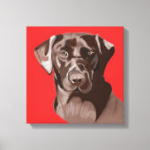Toile Chocolat Brown Labrador (Recto)