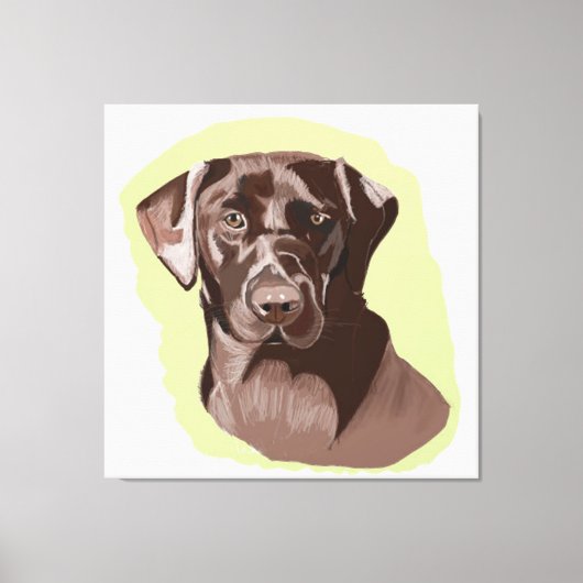 Toile Chocolat Brown Labrador (Recto)