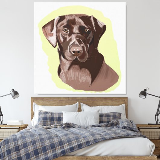 Toile Chocolat Brown Labrador (Insitu(Chambre))