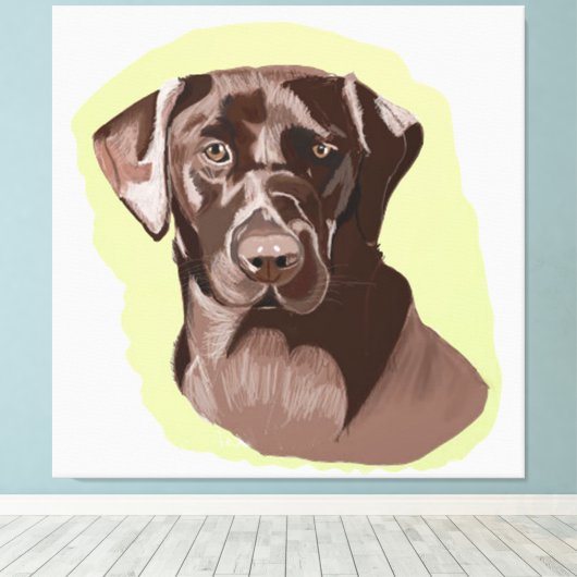 Toile Chocolat Brown Labrador (Insitu (Plancher de Bois))
