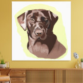 Toile Chocolat Brown Labrador (Insitu(Salon))
