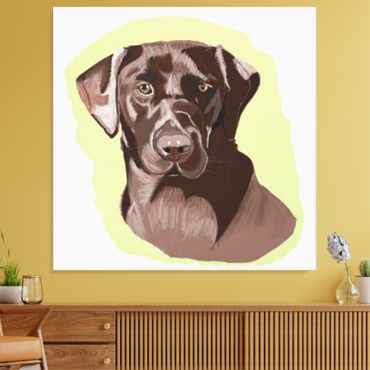 Toile Chocolat Brown Labrador (Insitu(Salon))