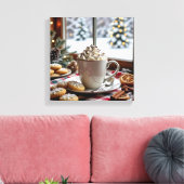 Toile Chocolat chaud et biscuits à sucre Noël festif (Insitu(Salon))