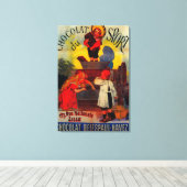 Toile Chocolat du Sport Poster Vintage Europe (Insitu (Plancher de Bois))
