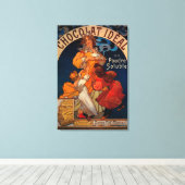 Toile Chocolat Idéal Poster Vintage Europe (Insitu (Plancher de Bois))
