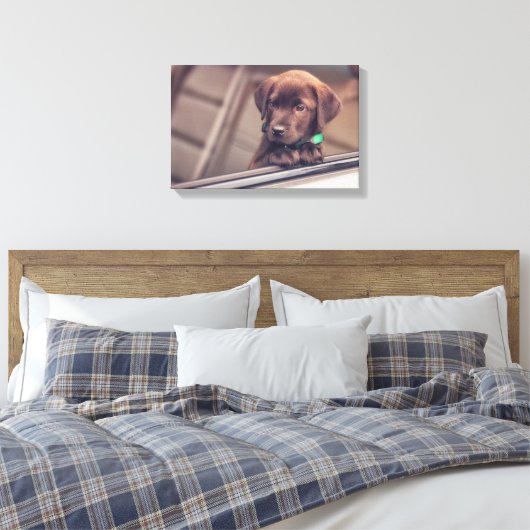Toile Chocolat Labrador Chiot En Voiture (Insitu(Chambre))