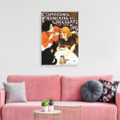 Toile CHOCOLAT vintage FRANÇAIS & TEA CO PUBLICITÉ (Insitu(Salon))