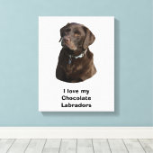Toile Chocolate Labrador dog photo (Insitu (Plancher de Bois))