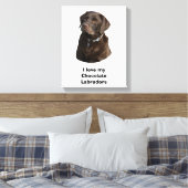 Toile Chocolate Labrador dog photo (Insitu(Chambre))