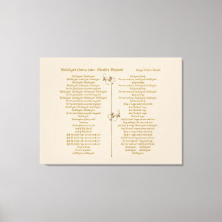 Toile Chœur Alléluia Messie de Haendel texte marron