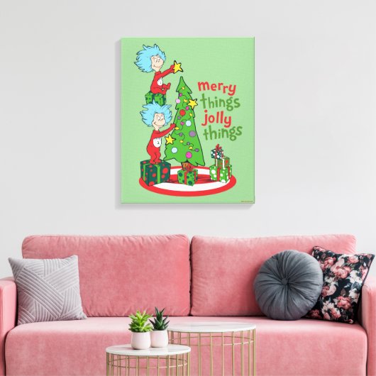 Toile Chose Une Chose Deux Merry Things Jolly Things (Insitu(Salon))