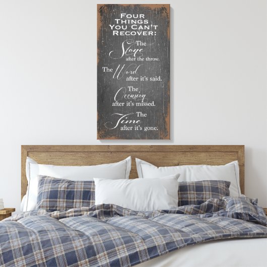 Toile Choses que vous ne pouvez pas récupérer enrobage d (Insitu(Chambre))