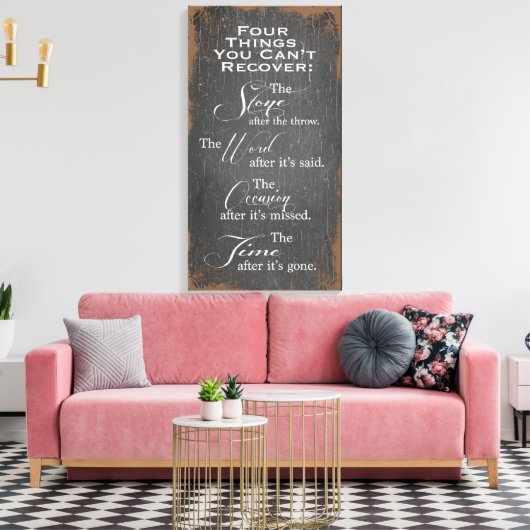 Toile Choses que vous ne pouvez pas récupérer enrobage d (Insitu(Salon))